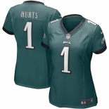 Women's Philadelphia Eagles #1 Jalen Hurts Nike Midnight Green Team Jersey