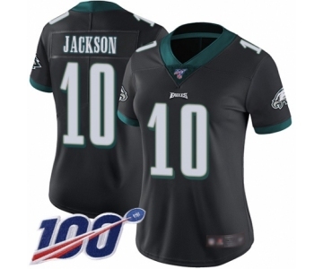 Women's Philadelphia Eagles #10 DeSean Jackson Black Alternate Vapor Untouchable Limited Player 100th Season Football Jersey