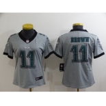 Women's Philadelphia Eagles #11 A. J. Brown Grey Vapor Untouchable Limited Stitched Football Jersey