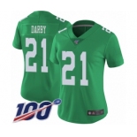 Women's Philadelphia Eagles #21 Ronald Darby Limited Green Rush Vapor Untouchable 100th Season Football Jersey