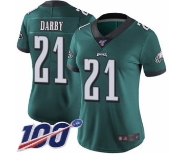 Women's Philadelphia Eagles #21 Ronald Darby Midnight Green Team Color Vapor Untouchable Limited Player 100th Season Football Jersey