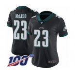 Women's Philadelphia Eagles #23 Rodney McLeod Black Alternate Vapor Untouchable Limited Player 100th Season Football Jersey