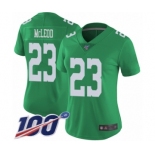 Women's Philadelphia Eagles #23 Rodney McLeod Limited Green Rush Vapor Untouchable 100th Season Football Jersey