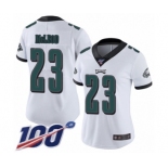 Women's Philadelphia Eagles #23 Rodney McLeod White Vapor Untouchable Limited Player 100th Season Football Jersey