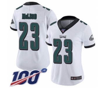 Women's Philadelphia Eagles #23 Rodney McLeod White Vapor Untouchable Limited Player 100th Season Football Jersey