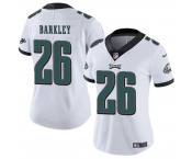 Women's Philadelphia Eagles #26 Saquon Barkley White Vapor Untouchable Limited Football Stitched Jersey