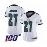 Women's Philadelphia Eagles #27 Malcolm Jenkins White Vapor Untouchable Limited Player 100th Season Football Jersey