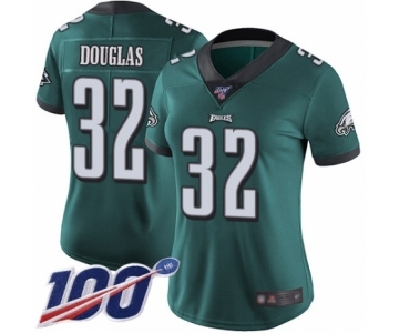 Women's Philadelphia Eagles #32 Rasul Douglas Midnight Green Team Color Vapor Untouchable Limited Player 100th Season Football Jersey