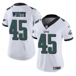 Women's Philadelphia Eagles #45 Devin White White Vapor Untouchable Limited Football Stitched Jersey