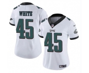 Women's Philadelphia Eagles #45 Devin White White Vapor Untouchable Limited Football Stitched Jersey