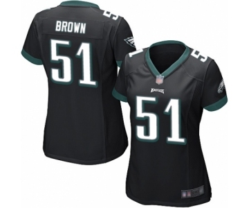 Women's Philadelphia Eagles #51 Zach Brown Game Black Alternate Football Jersey