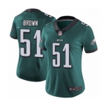 Women's Philadelphia Eagles #51 Zach Brown Midnight Green Team Color Vapor Untouchable Limited Player Football Jersey