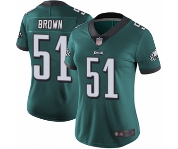 Women's Philadelphia Eagles #51 Zach Brown Midnight Green Team Color Vapor Untouchable Limited Player Football Jersey