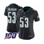 Women's Philadelphia Eagles #53 Nigel Bradham Black Alternate Vapor Untouchable Limited Player 100th Season Football Jersey