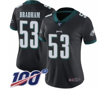 Women's Philadelphia Eagles #53 Nigel Bradham Black Alternate Vapor Untouchable Limited Player 100th Season Football Jersey