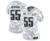 Women's Philadelphia Eagles #55 Brandon Graham 2024 F.U.S.E Arctic Camo Salute To Service Limited Stitched Jersey