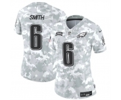 Women's Philadelphia Eagles #6 DeVonta Smith 2024 F.U.S.E Arctic Camo Salute To Service Limited Stitched Jersey