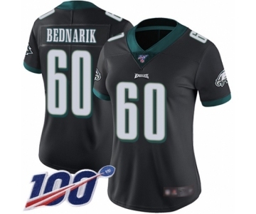 Women's Philadelphia Eagles #60 Chuck Bednarik Black Alternate Vapor Untouchable Limited Player 100th Season Football Jersey