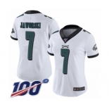 Women's Philadelphia Eagles #7 Ron Jaworski White Vapor Untouchable Limited Player 100th Season Football Jersey