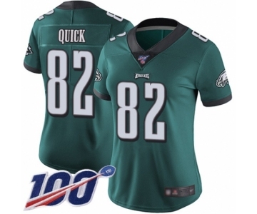 Women's Philadelphia Eagles #82 Mike Quick Midnight Green Team Color Vapor Untouchable Limited Player 100th Season Football Jersey