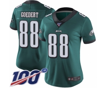 Women's Philadelphia Eagles #88 Dallas Goedert Midnight Green Team Color Vapor Untouchable Limited Player 100th Season Football Jersey