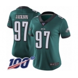 Women's Philadelphia Eagles #97 Malik Jackson Midnight Green Team Color Vapor Untouchable Limited Player 100th Season Football Jersey