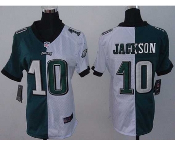 nike women nfl jerseys philadelphia eagles #10 jackson white-green[nike split]