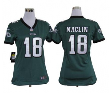 nike women nfl jerseys philadelphia eagles #18 jeremy maclin green[nike]