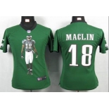 nike women nfl jerseys philadelphia eagles #18 jeremy maclin green[portrait fashion]