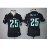 nike women nfl jerseys philadelphia eagles #25 mccoy black[nike limited]