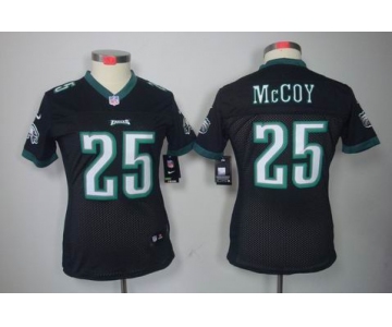 nike women nfl jerseys philadelphia eagles #25 mccoy black[nike limited]