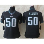 nike women nfl jerseys philadelphia eagles #50 alonso black[nike Limited]