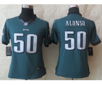 nike women nfl jerseys philadelphia eagles #50 alonso green[nike]