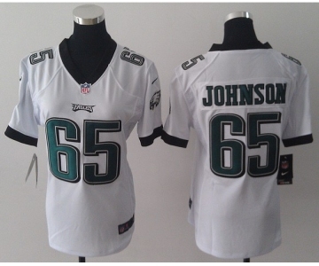 nike women nfl jerseys philadelphia eagles #65 johnson white[nike]