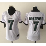 nike women nfl jerseys philadelphia eagles #7 bradford white[Elite][bradford]