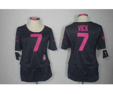 nike women nfl jerseys philadelphia eagles #7 vick dk.grey[breast cancer awareness]