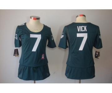 nike women nfl jerseys philadelphia eagles #7 vick green[breast cancer awareness]