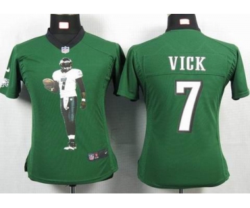 nike women nfl jerseys philadelphia eagles #7 vick green[portrait fashion]