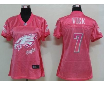 nike women nfl jerseys philadelphia eagles #7 vick pink[2012 fem fan]