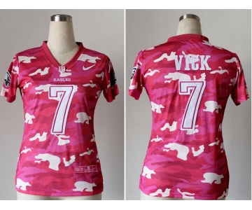 nike women nfl jerseys philadelphia eagles #7 vick pink[fashion camo]