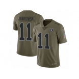 Youth Nike Oakland Raiders #11 Sebastian Janikowski Limited Olive 2017 Salute to Service NFL Jersey