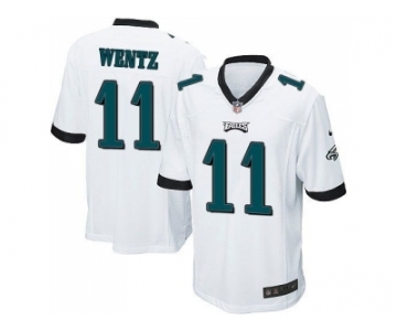 Youth Nike Philadelphi Eagles #11 Carson Wentz White Stitched NFL New Jersey[Wentz]