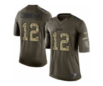 Youth Nike Philadelphia Eagles #12 Randall Cunningham Green Salute to Service Jerseys