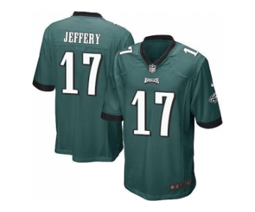 Youth Nike Philadelphia Eagles #17 Alshon Jeffery Midnight Green Team Color Stitched NFL New Elite Jersey