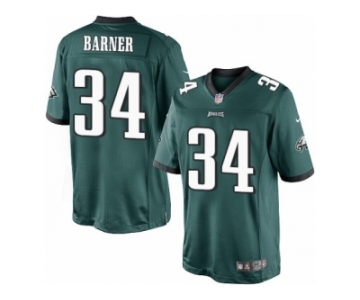 Youth Nike Philadelphia Eagles #34 Kenjon Barner Limited Midnight Green Team Color NFL Jersey