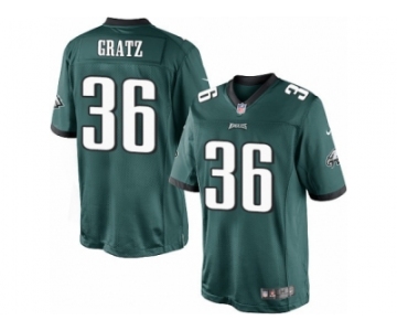 Youth Nike Philadelphia Eagles #36 Dwayne Gratz Limited Midnight Green Team Color NFL Jersey