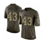 Youth Nike Philadelphia Eagles #43 Darren Sproles Limited Green Salute to Service NFL Jersey