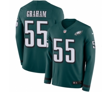 Youth Nike Philadelphia Eagles #55 Brandon Graham Limited Green Therma Long Sleeve NFL Jersey