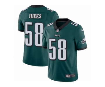 Youth Nike Philadelphia Eagles #58 Jordan Hicks Vapor Untouchable Limited Midnight Green Team Color NFL Jersey