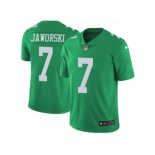 Youth Nike Philadelphia Eagles #7 Ron Jaworski Limited Green Rush NFL Jersey